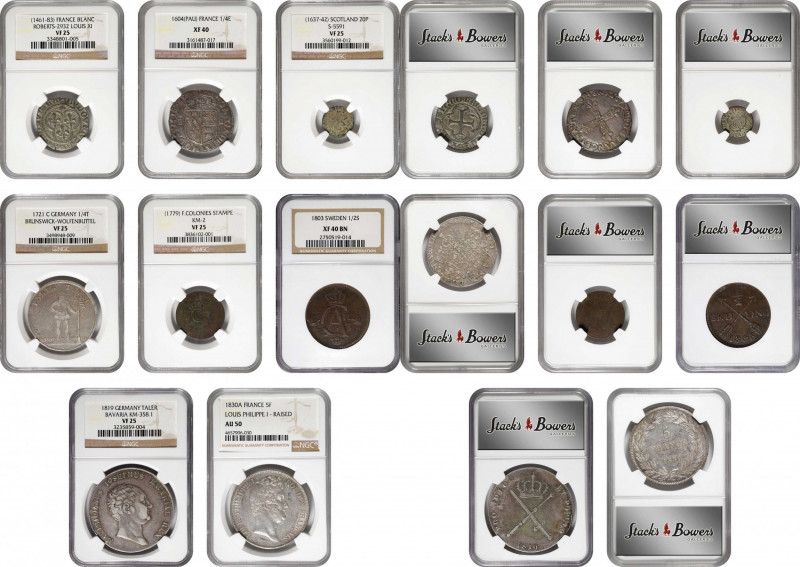 MIXED LOTS. Octet of European Issues (8 Pieces), 1461-1830. All NGC Certified.
...