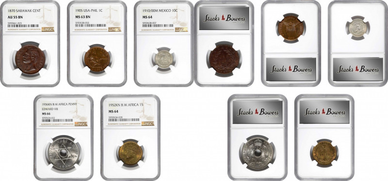 MIXED LOTS. Quintet of Mixed Types (5 Pieces), 1870-1952. All NGC Certified.

...