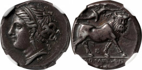 ITALY. Campania. Neapolis. AR Didrachm (Nomos) (7.30 gms), ca. 275-250 B.C. NGC Ch EF, Strike: 5/5 Surface: 4/5. Fine Style. Light Marks.

HGC-1, 45...