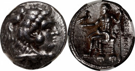 MACEDON. Kingdom of Macedon. Philip III, 323-317 B.C. AR Tetradrachm, Tyre Mint, dated RY 29 of Azemilkos (321/0 BC). NGC VF.

Pr-3275 (Ake). In the...