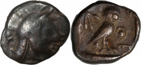 ATTICA. Athens. AR Obol (0.63 gms), ca. 515-500/490 B.C. NGC VF, Strike: 4/5 Surface: 4/5.

HGC-4, 1657. Obverse: Helmeted head of Athena right; Rev...
