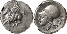 CORINTHIA. Corinth. AR Stater (8.58 gms), ca. 345-307 B.C. NGC Ch EF, Strike: 4/5 Surface: 3/5.

HGC-4, 1848; Pegasi-453; BCD Corinth-Unlisted.&nbsp...