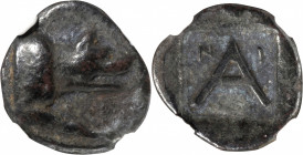 ARGOLIS. Argos. AR Triobol (2.41 gms), ca. 330-270 B.C. NGC F, Strike: 5/5 Surface: 2/5.

HGC-5, 668; BCD Peloponnesos-I, 1076. Obverse: Forepart of...