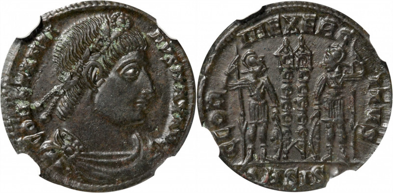 CONSTANTINE I, A.D. 307-337. BI Nummus (2.64 gms), Siscia Mint, 1st Officina, A....