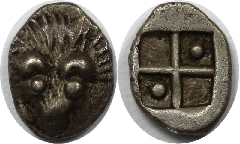 Griechische Münzen, BOSPORUS. PANTIKAPAION. Diobol 5. Jahrhundert v. Chr. Vs.: F...