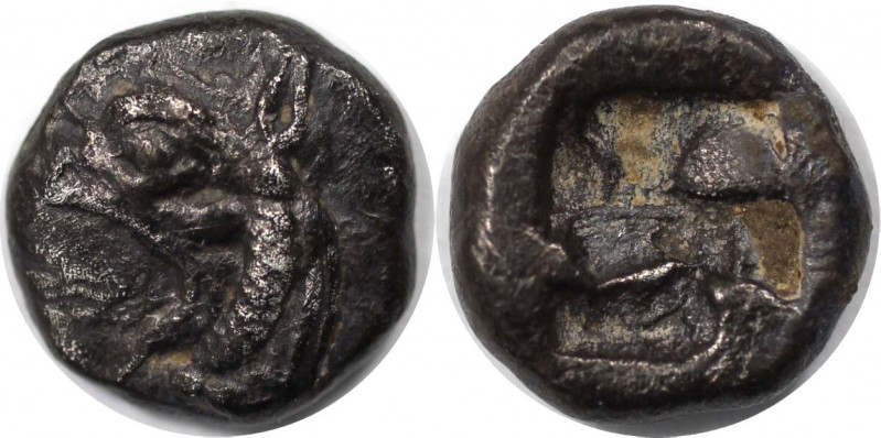 Griechische Münzen, IONIA, Phokaia. Circa 521-478 v. Chr. AR Diobol (1,05 g. 9 m...
