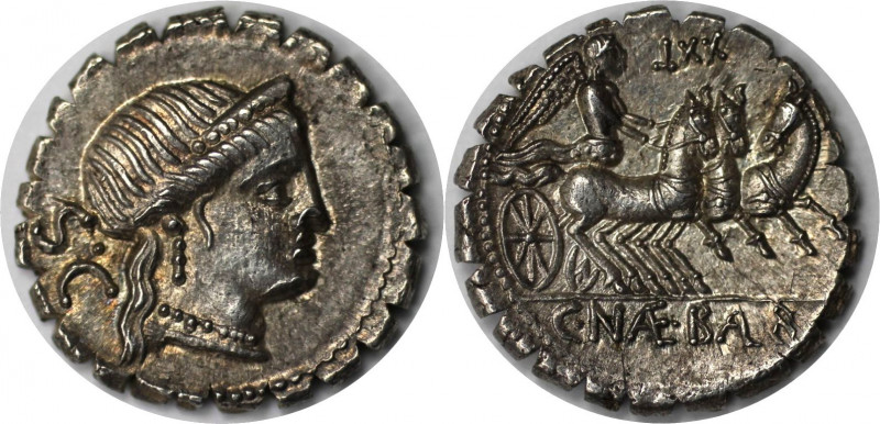 Römische Münzen, MÜNZEN DER RÖMISCHEN REPUBLIK. AR Denar (Serratus) 79 v. Chr., ...