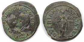Römische Münzen, MÜNZEN DER RÖMISCHEN KAISERZEIT. Thrakien, Anchialus. Gordianus III. Pius und Tranquillina. Ae 26, 238-244 n. Chr. (10.66 g. 27 mm) V...