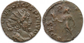 Römische Münzen, MÜNZEN DER RÖMISCHEN KAISERZEIT. Tetricus I. (271-274 n. Chr.). Antoninianus 272-273 n. Chr. (2.45 g. 17.5 mm) Vs.: (IMP) (C?) TETRIC...