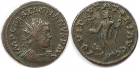Römische Münzen, MÜNZEN DER RÖMISCHEN KAISERZEIT. Maximianus Herculius (286-310 n. Chr). Antoninianus. (3.51 g. 22 mm) Vs.: IMP C MAXIMIANVS P AVG, Bü...