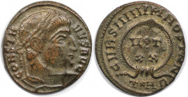 Römische Münzen, MÜNZEN DER RÖMISCHEN KAISERZEIT. Constantinus I. (307-337 n. Chr). ?? AE. (2.65 g. 18.5 mm) Vs.: CONSTANVS AVG, Kopf mit Lorbeerkranz...