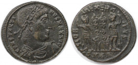 Römische Münzen, MÜNZEN DER RÖMISCHEN KAISERZEIT. Constantinus I. AE, 307-337 n. Chr. (2.55 g. 18.5 mm) Vs.: CONSTANTINVS MAX AVG, Büste mit pearl dia...