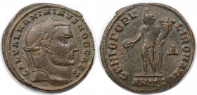 Römische Münzen, MÜNZEN DER RÖMISCHEN KAISERZEIT. Maximinus II. (309-313 n. Chr). Follis. (10.13 g. 28 mm) Vs.: GAL VAL MAXIMINVS NOB CAES, Kopf mit L...