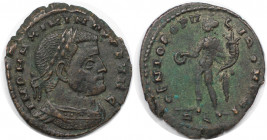 Römische Münzen, MÜNZEN DER RÖMISCHEN KAISERZEIT. Maximinus II. (309-313 n. Chr). Follis. (3.38 g. 23 mm) Vs.: IMP MAXIMINVS PF AVG, Kopf mit Lorbeerk...