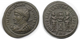 Römische Münzen, MÜNZEN DER RÖMISCHEN KAISERZEIT. Constantinus I. (307-337 n. Chr). Follis 318 n. Chr., Siscia. (3.31 g. 20 mm) Vs.: IMP CONSTANTINVS ...