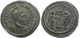 Römische Münzen, MÜNZEN DER RÖMISCHEN KAISERZEIT. Constantinus I. (307-337 n. Chr). Follis 318-319 n. Chr., Ticinum. (2.60 g. 20 mm) Vs.: IMP CONSTANT...