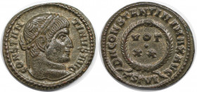 Römische Münzen, MÜNZEN DER RÖMISCHEN KAISERZEIT. Constantinus I. (307-337 n. Chr). Follis 320 n. Chr., Thessalonica. (2.97 g. 19 mm) Vs.: CONSTANTINV...