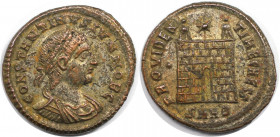 Römische Münzen, MÜNZEN DER RÖMISCHEN KAISERZEIT. Constantinus II. (337-340 n. Chr). Follis 327-329 n. Chr., Heraclea. (3.28 g. 18.5 mm) Vs.: CONSTANT...