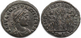 Römische Münzen, MÜNZEN DER RÖMISCHEN KAISERZEIT. Constantius II. (337-361 n. Chr). Follis 330-333 n. Chr., Heraclea. (3.17 g. 18 mm) Vs.: FL IVL CONS...