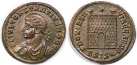 Römische Münzen, MÜNZEN DER RÖMISCHEN KAISERZEIT. Constantius II. (337-361 n. Chr). Follis. (2.86 g. 19 mm) Vs.: FL IVL CONSTANTIVS NOB C, Büste mit L...