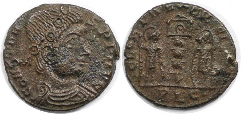 Römische Münzen, MÜNZEN DER RÖMISCHEN KAISERZEIT. Constantinopolis. Follis ca. 3...