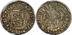 RDR – Habsburg – Österreich, RÖMISCH-DEUTSCHES REICH. Österreich-Ungarn. Ferdinand I. (1526-1564). Denar 1553 KB. Vorzüglich