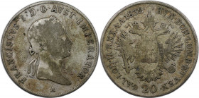 RDR – Habsburg – Österreich, RÖMISCH-DEUTSCHES REICH. Franz II.(I) (1792-1835). 20 Kreuzer 1832 A. Silber. Jaeger 213. Sehr schön