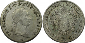 RDR – Habsburg – Österreich, RÖMISCH-DEUTSCHES REICH. Franz II.(I) (1792-1835). 20 Kreuzer 1832 A. Silber. Jaeger 213. Fast Vorzüglich, Justiert...