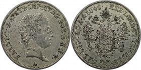 RDR – Habsburg – Österreich, RÖMISCH-DEUTSCHES REICH. Österreich-Ungarn. Ferdinand I. (1835-1848). 20 Kreuzer 1840 A, Wien. Silber. Vorzüglich+, Justi...