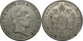 RDR – Habsburg – Österreich, RÖMISCH-DEUTSCHES REICH. Österreich-Ungarn. Ferdinand I. (1835-1848). 20 Kreuzer 1848 C, Prag. Vorzüglich