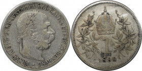 RDR – Habsburg – Österreich, RÖMISCH-DEUTSCHES REICH. Österreich Ungarn. Franz Joseph I. (1848-1916). 1 Krone 1898. Silber. KM 2804. Sehr schön...