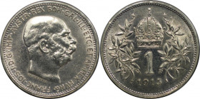 RDR – Habsburg – Österreich, RÖMISCH-DEUTSCHES REICH. Österreich Ungarn. Franz Joseph I. (1848-1916). 1 Krone 1915. 5,0 g. 0.835 Silber. 0.13 OZ. KM 2...