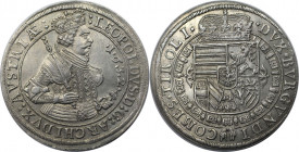 RDR – Habsburg – Österreich, RÖMISCH-DEUTSCHES REICH. Erzherzog Leopold (1618)-1625-1632 - als geistlicher Fürst. Taler 1632, Hall. Silber. Adamcyk 5/...