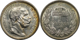 RDR – Habsburg – Österreich, RÖMISCH-DEUTSCHES REICH. Österreich-Ungarn. Franz Joseph I. 1 Korona 1916 KB. 5,0 g. 0.835 Silber. 0.13 OZ. KM 492. Fast ...