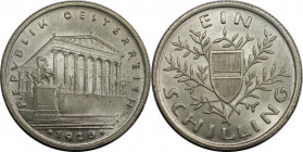 RDR – Habsburg – Österreich, REPUBLIK ÖSTERREICH. 1 Schilling 1926. 6,0 g. 0.640 Silber. 0.12 OZ. KM 2840. Stempelglanz