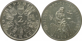 RDR – Habsburg – Österreich, REPUBLIK ÖSTERREICH. 700. Todestag von Walther von der Vogelweide. 2 Schilling 1930. 12,0 g. 0.640 Silber. 0.25 OZ. KM 28...