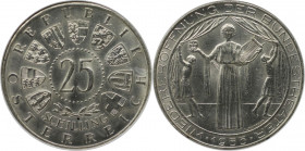 RDR – Habsburg – Österreich, REPUBLIK ÖSTERREICH. Wiedereröffnung der Bundestheater. 25 Schilling 1955. 13,0 g. 0.800 Silber. 0.33 OZ. KM 2880. Stempe...