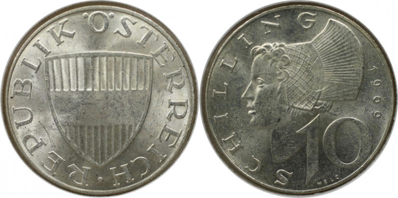 RDR – Habsburg – Österreich, REPUBLIK ÖSTERREICH. 10 Schilling 1969. Silber. KM ...