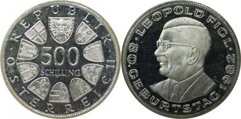 RDR – Habsburg – Österreich, REPUBLIK ÖSTERREICH. 80. Geburtstag von Leopold Fig...