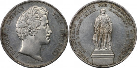 Altdeutsche Münzen und Medaillen, BAYERN / BAVARIA. Ludwig I. (1825-1848). Geschichtsdoppeltaler 1843, 100 Jahre Gründungsjubiläum der Universität Erl...
