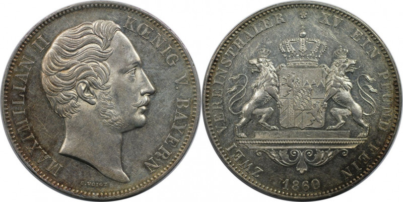 Altdeutsche Münzen und Medaillen, BAYERN / BAVARIA. Maximilian II. (1848-1864). ...