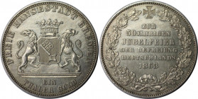 Altdeutsche Münzen und Medaillen, BREMEN - STADT. Taler 1863, zur 50jährigen Jubelfeier der Befreiung Deutschlands. Silber. AKS 14. Feine Haarkratzer,...