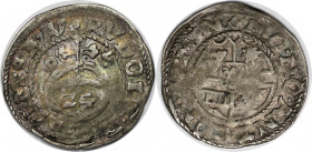 Altdeutsche Münzen und Medaillen, MINDEN - BISTUM. Anton von Schauenburg (1587-1599). 1/24 Taler (Groschen) 1595. Schön. Selten!