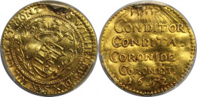 Altdeutsche Münzen und Medaillen, SACHSEN. Sachsen/-Neu-Weimar. Wilhelm I. (1641-1662). 1/2 Dukat 1652. Gold. 1,70 g. Fr-3018. PCGS Genuine-Mount Remo...