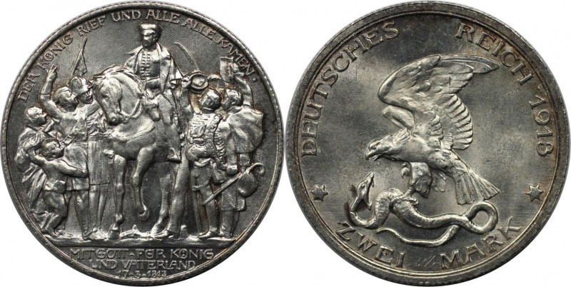 Deutsche Münzen und Medaillen ab 1871, REICHSSILBERMÜNZEN, Preußen. Wilhelm II. ...