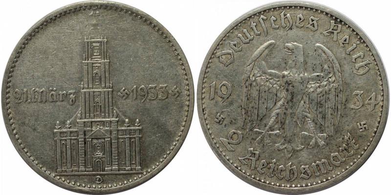 Deutsche Münzen und Medaillen ab 1871, 3. Reich 1933-1945. Garnisonskirche Potsd...