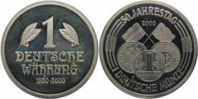 Deutsche Münzen und Medaillen ab 1945, BUNDESREPUBLIK DEUTSCHLAND. Medaille 2000. Polierte Platte. Leicht berührt.