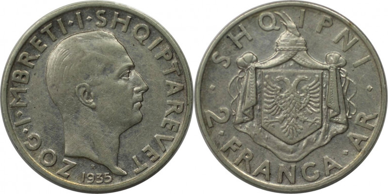 Europäische Münzen und Medaillen, Albanien / Albania. Zog I. 2 Franga Ari 1935 R...