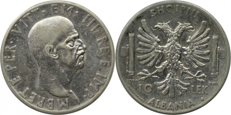 Europäische Münzen und Medaillen, Albanien / Albania. Vittorio Emanuele III. 10 ...