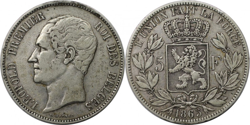 Europäische Münzen und Medaillen, Belgien / Belgium. Leopold I. (1831-1865) 5 Fr...
